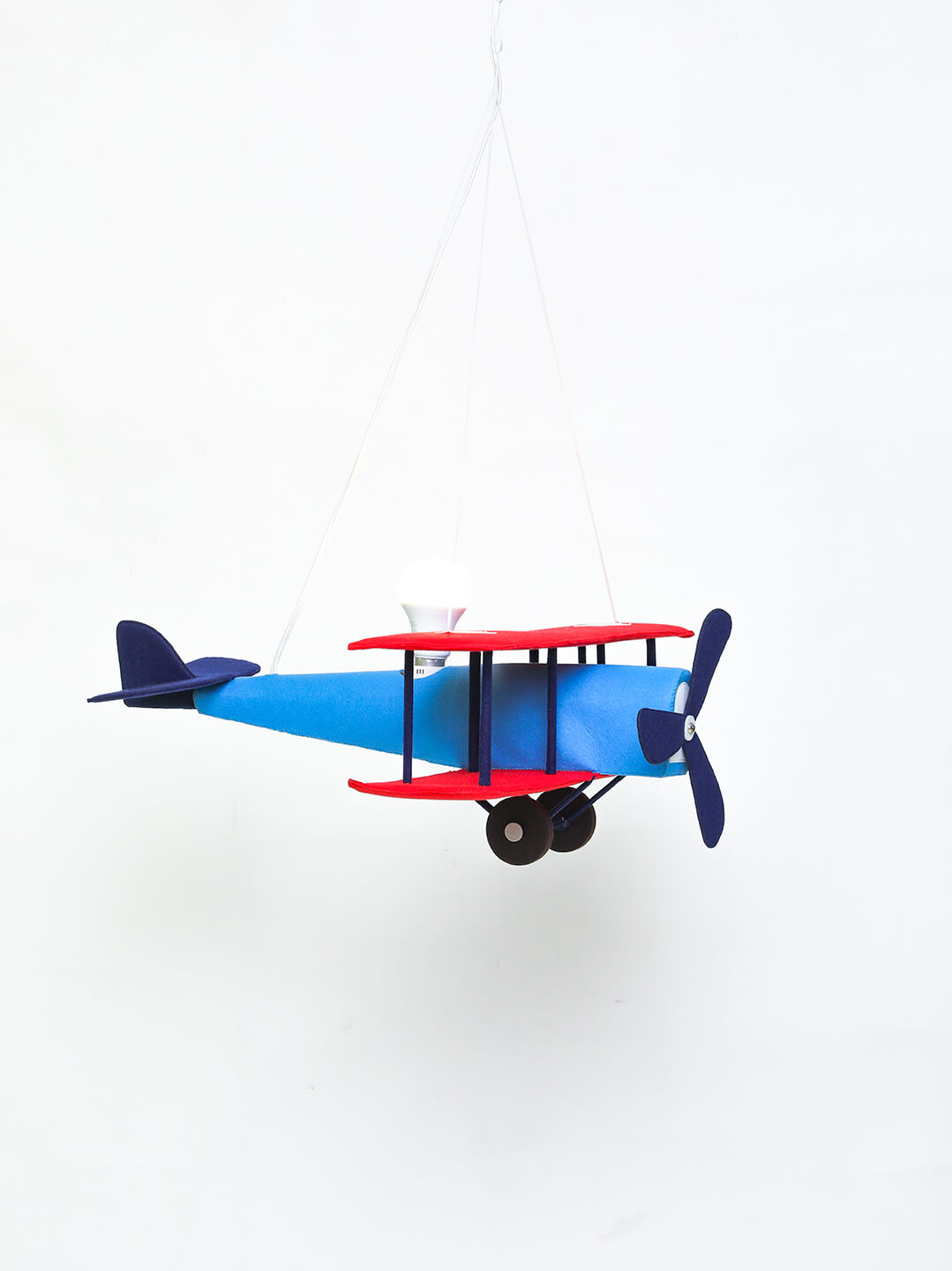 Red vintage aeroplane hanging lamps